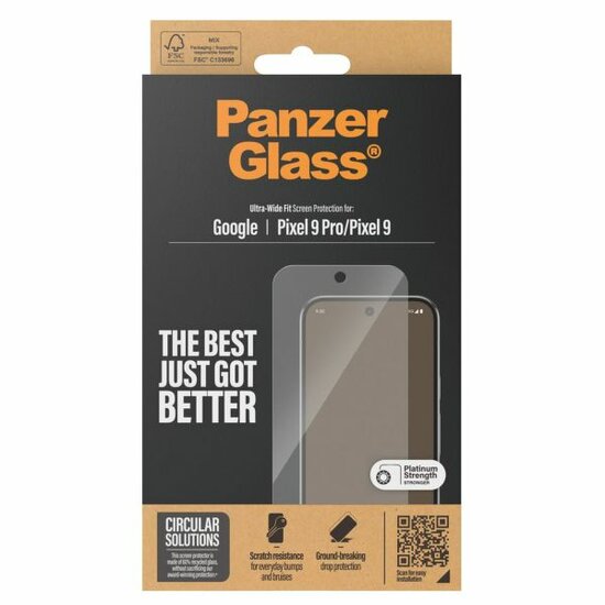 PanzerGlass Google Pixel 9 / 9 Pro glazen screenprotector