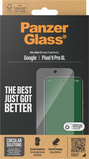 PanzerGlass Google Pixel 9 Pro XL glazen screenprotector