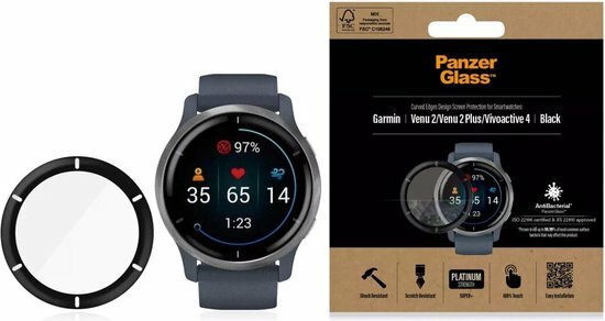 PanzerGlass Garmin Venu 2 Venu 2 Plus Vivoactive 4 Screen Protector Appelhoes