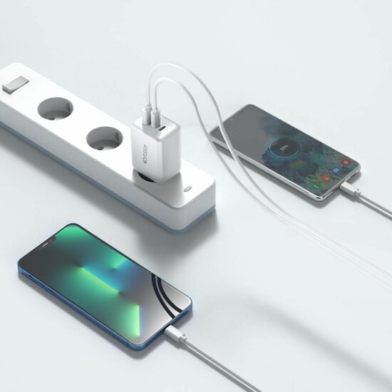 Tech Protection 45 watt GAN 2 poort USB-C oplader zwart
