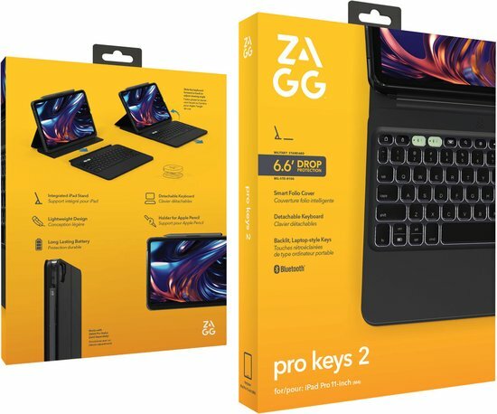 ZAGG Pro Keys iPad Pro 2024 11 inch toetsenbord hoesje Zwart