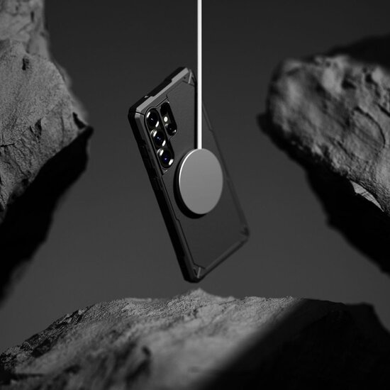 Ringke Rugged Gear MagSafe Galaxy S25 Ultra hoesje zwart
