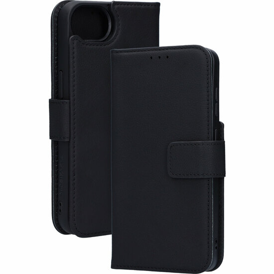 Mobiparts leren 2 in 1 Wallet iPhone 16e hoesje zwart