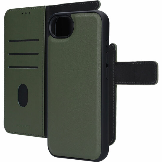 Mobiparts leren 2 in 1 Wallet iPhone 16e hoesje groen