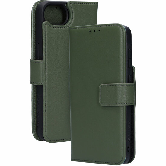 Mobiparts leren 2 in 1 Wallet iPhone 16e hoesje groen