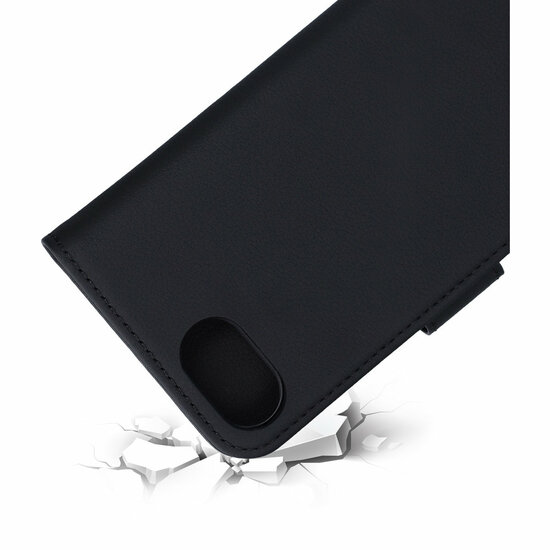 Mobiparts leren Wallet iPhone 16e hoesje zwart