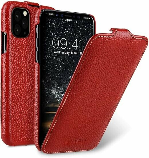 Melkco Leather Jacka iPhone 11 Pro Max hoes Rood