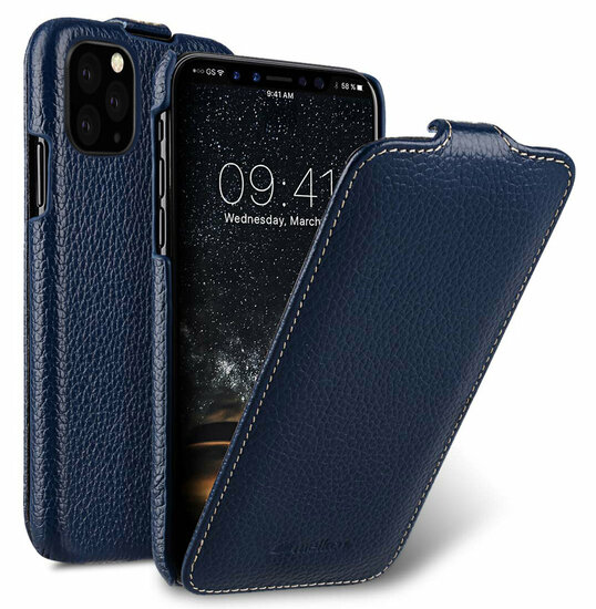 Melkco Leather Jacka iPhone 11 Pro Max hoes Blauw