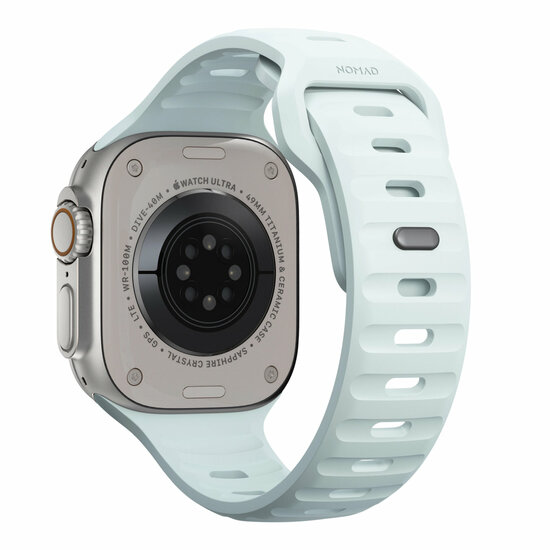 Nomad Sport FKM Apple Watch 49 / 46 /&nbsp;45 mm bandje Icey Blue Glow