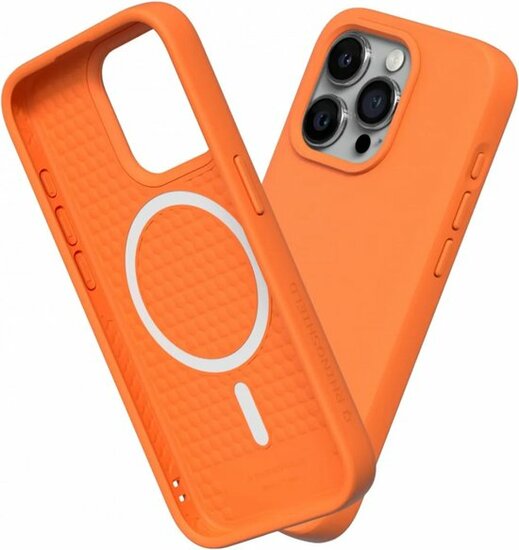 RhinoShield SolidSuit iPhone 15 Pro hoesje oranje