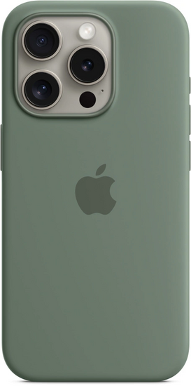 Apple MagSafe siliconen iPhone 15 Pro hoesje groen