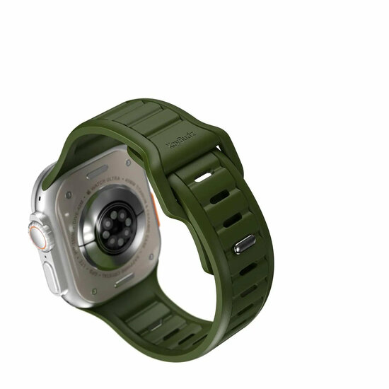 KeyBudz Journey FKM Apple Watch bandje groen