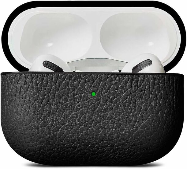 Woolnut leren AirPods Pro hoesje zwart
