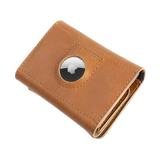 Fixed Tripple AirTag wallet hoesje bruin