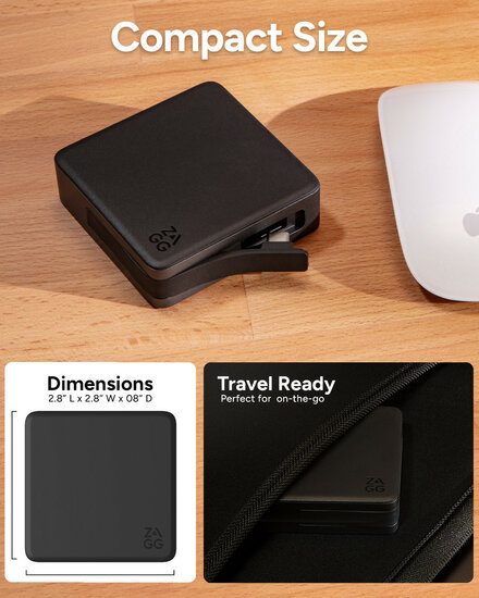 ZAGG 4-poort USB-C hub met draadloze oplader