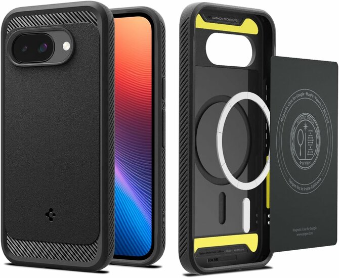 Spigen Rugged Armor Pixel 9A hoesje zwart