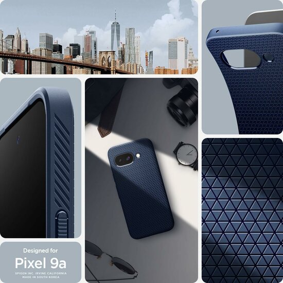 Spigen Liquid Air Pixel 9A hoesje blauw