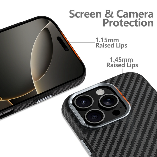 TechProtection Carbon iPhone 16e 2025 hoesje zwart