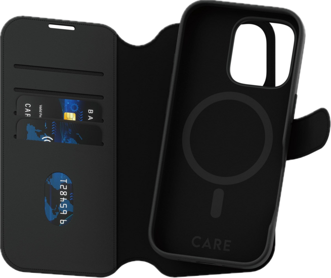 PanzerGlass CARE 2 in 1 Wallet iPhone 16 Pro hoesje zwart 