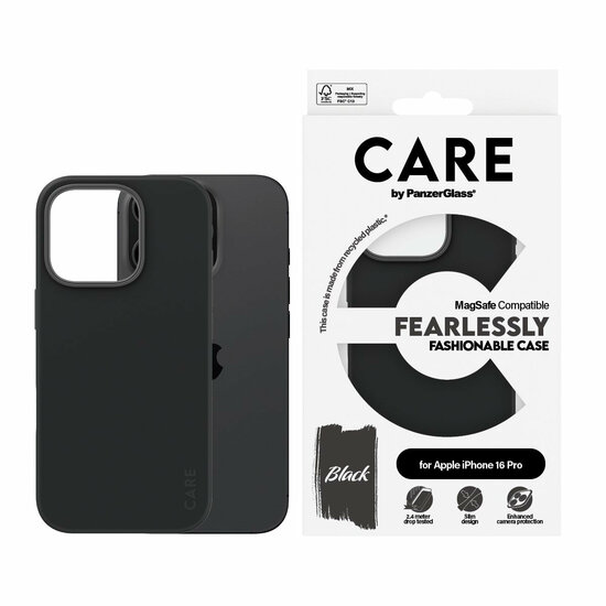 PanzerGlass CARE MagSafe iPhone 16 Pro hoesje zwart