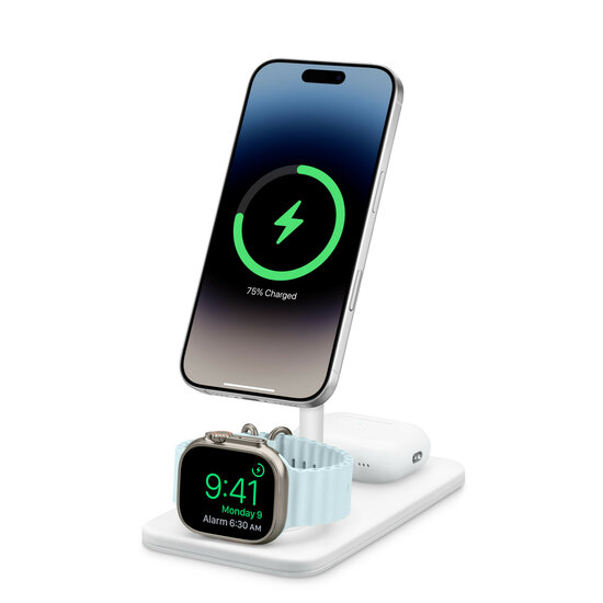 Twelve South HiRise 3 Qi2 deluxe 3 in 1 MagSafe oplader