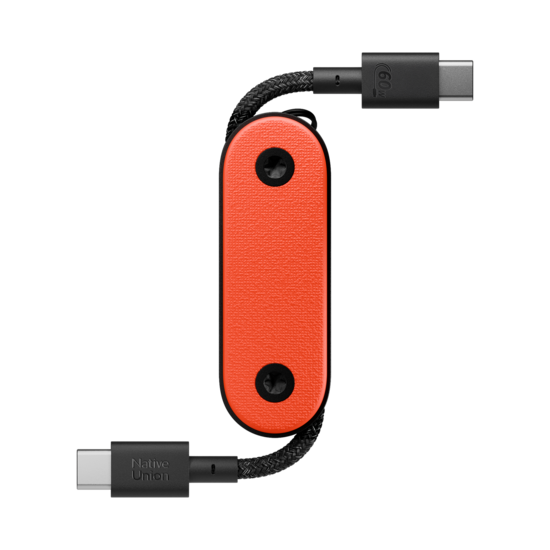 Native Union Pocket USB-C naar USB-C kabel oranje