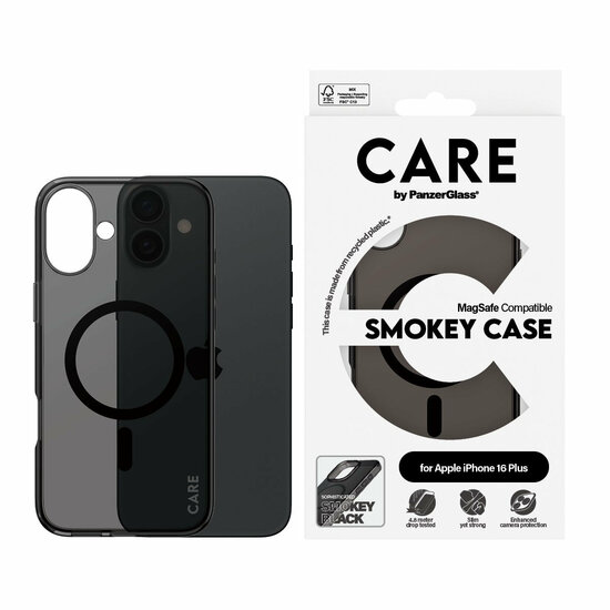 PanzerGlass CARE Urban Combat iPhone 16 Plus hoesje zwart