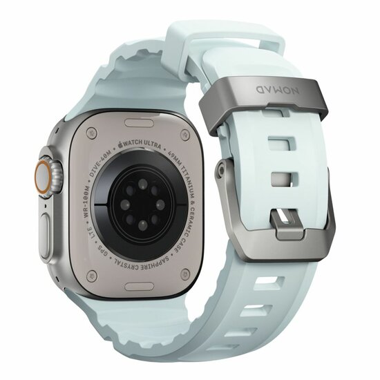 Nomad Rocky Point Apple Watch 49 / 46 /&nbsp;45 mm bandje icy blue / natural