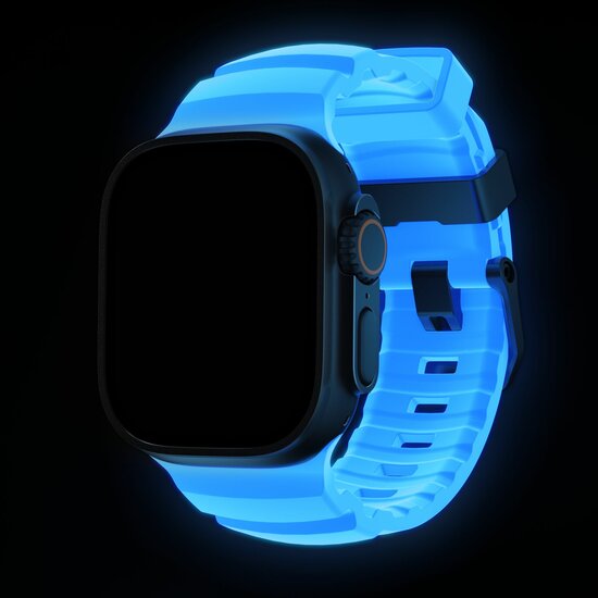 Nomad Rocky Point Apple Watch 49 / 46 /&nbsp;45 mm bandje icy blue / zwart