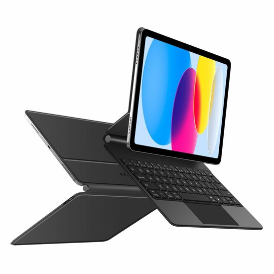 TechProtection Smartcase iPad 2025 11 inch / 2022 10,9 inch toetsenbordhoesje Zwart