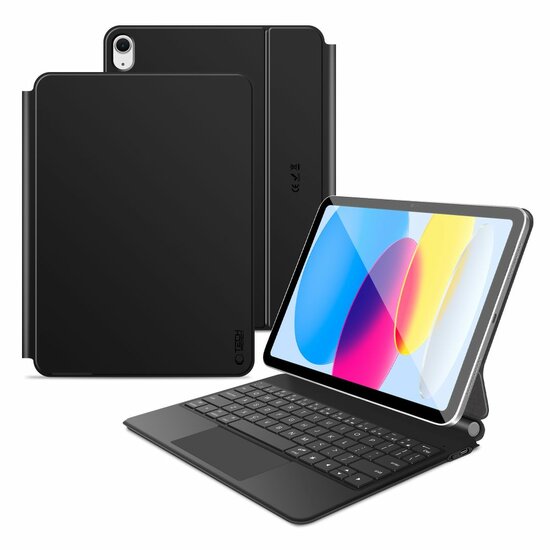 TechProtection Smartcase iPad 2025 11 inch / 2022 10,9 inch toetsenbordhoesje Zwart