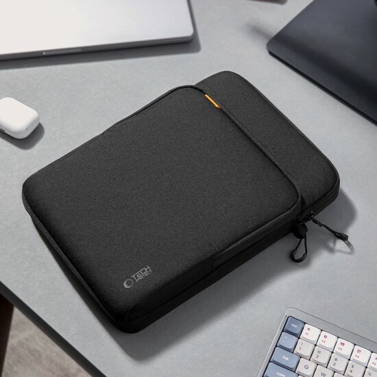 TechProtection Defender XD MacBook 13 / 14 inch sleeve laptop tas zwart