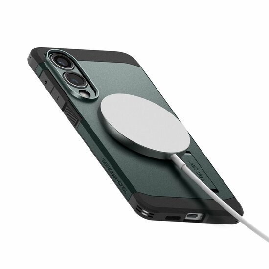 Spigen Tough Armor Galaxy S25 Edge hoesje groen