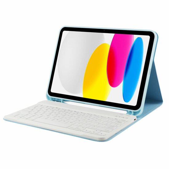 TechProtection KeyBoard iPad 2025 11 inch / 2022 10,9 inch toetsenbordhoesje blauw