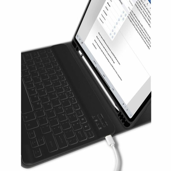 TechProtection KeyBoard iPad 2025 11 inch / 2022 10,9 inch toetsenbordhoesje zwart