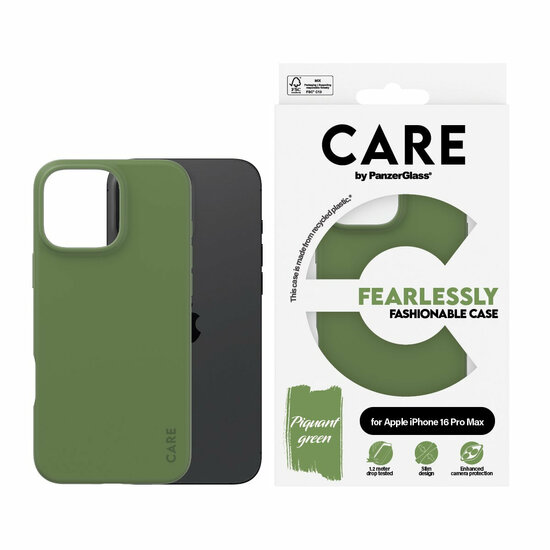 PanzerGlass CARE iPhone 16 Pro Max hoesje groen