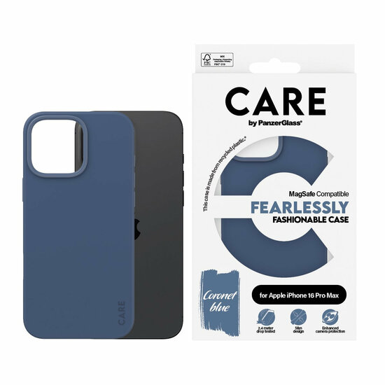 PanzerGlass CARE MagSafe iPhone 16 Pro Max hoesje blauw