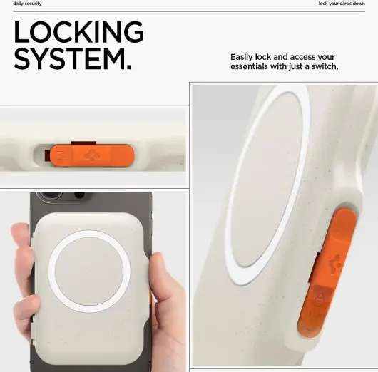 Spigen TinTap MagSafe kaarthouder wallet beige