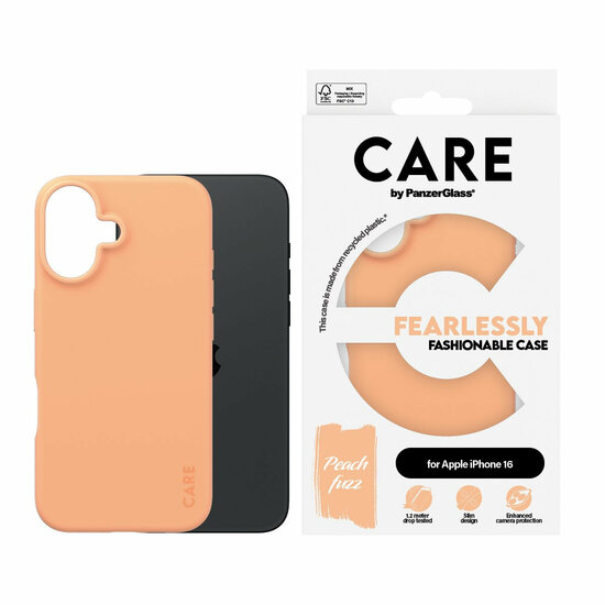 PanzerGlass CARE iPhone 16 hoesje oranje