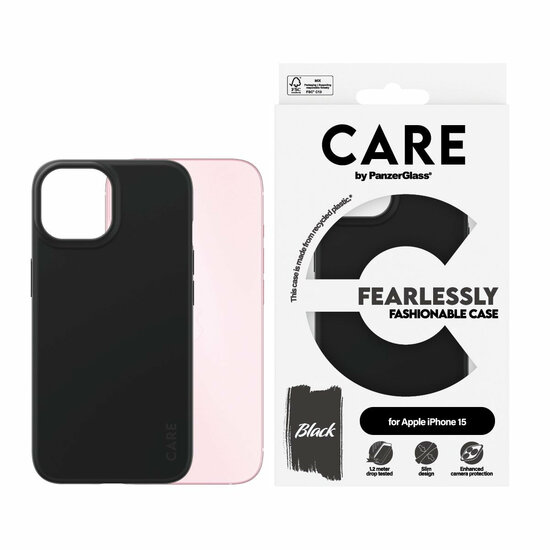 PanzerGlass CARE iPhone 15 hoesje zwart