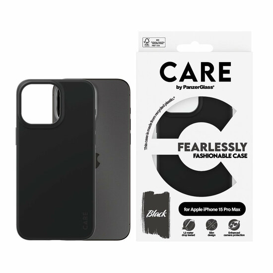 PanzerGlass CARE iPhone 15 Pro Max hoesje zwart