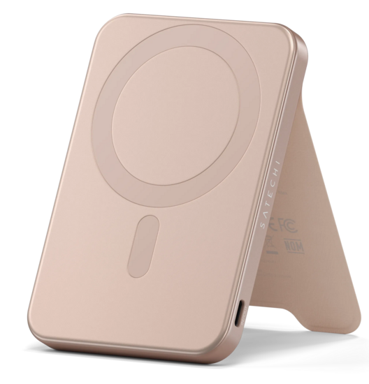 Satechi On-the-Go MagSafe powerbank 5000 mAh met stand roze