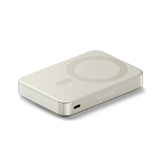 Satechi On-the-Go MagSafe powerbank 10000 mAh met stand beigeSatechi On-the-Go MagSafe powerbank 10000 mAh met stand beige