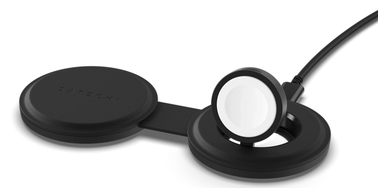 Satechi On-the-Go Qi2 MagSafe 2 in 1 oplader zwart
