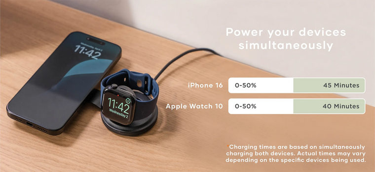 Satechi On-the-Go Qi2 MagSafe 2 in 1 oplader zwart