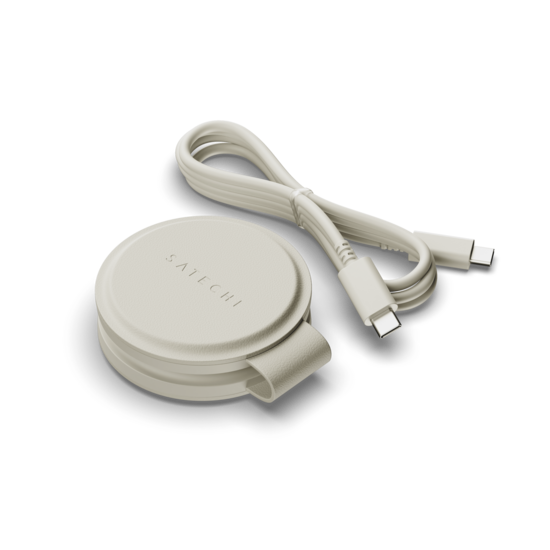 Satechi On-the-Go Qi2 MagSafe 2 in 1 oplader beige