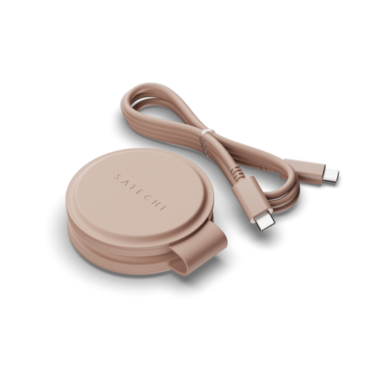 Satechi On-the-Go Qi2 MagSafe 2 in 1 oplader roze