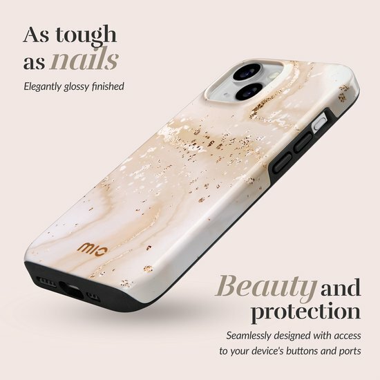 MIO MagSafe iPhone 16 hoesje Gold Marble
