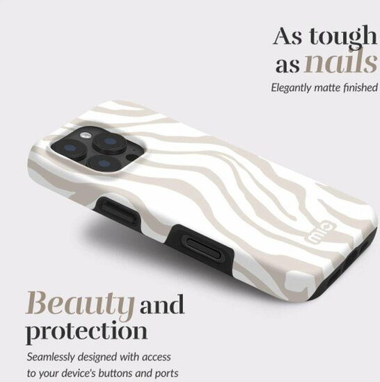 MIO MagSafe iPhone 16 hoesje Sandy Zebra