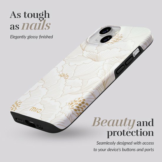MIO MagSafe iPhone 15 / 14 / 13 hoesje White Roses